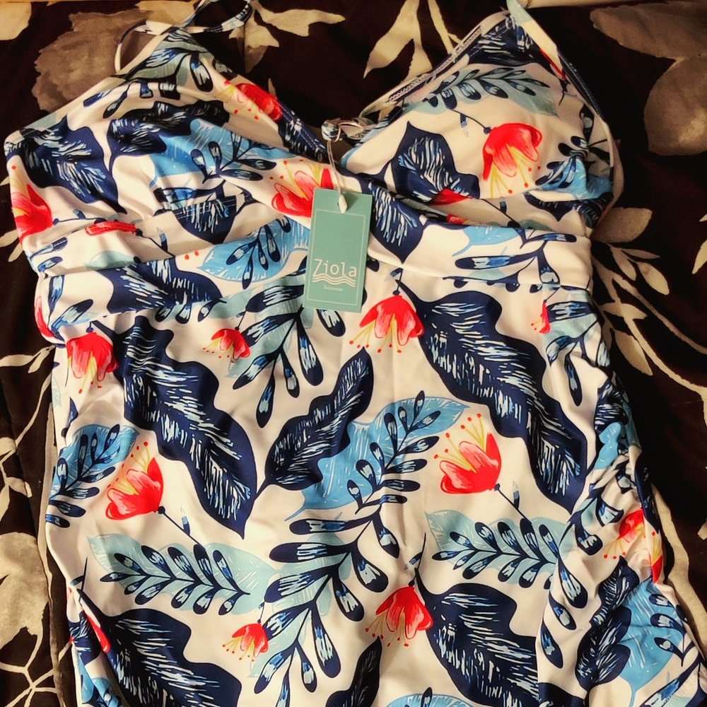 Ziola Swimwear XL Tankini blue floral